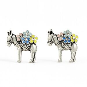 ⚜️ Minimalist Colorful Donkey Earrings